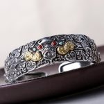 Buddha Stones FengShui Engraving PiXiu Blessing Bracelet Bangle Bracelet BS 3