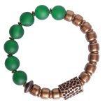 Buddha Stones Tibetan Red Agate Green Agate Copper Confidence Fortune Bracelet Bracelet BS 13