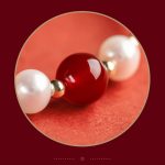 Buddha Stones 925 Sterling Silver Good Fortune Fu Character Agate Pearl Red String Braid Bracelet Bracelet BS 5