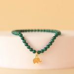 Buddha Stones Natural Malachite Elephant Anti-Anxiety Charm Bracelet Bracelet BS 4