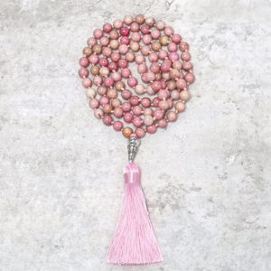 Buddha Stones 108 Mala Rhodonite Beads Yoga Meditation Prayer Beads Bracelet Bracelet BS main