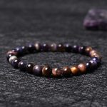 Buddha Stones Natural Purple Tiger Eye Protection Strength Bracelet Bracelet BS 6mm