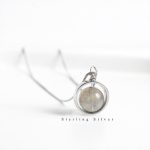Buddha Stones 925 Sterling Silver Moonstone Love Planet Rotatable Pattern Necklace Pendant Necklaces & Pendants BS 7