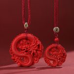 Buddha Stones Year of the Dragon 925 Sterling Silver Natural Cinnabar Copper Coin Luck Necklace Pendant Necklaces & Pendants BS main
