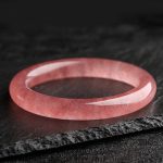 Buddha Stones Natural Strawberry Quartz Love Healing Bracelet Bangle Bracelet BS 7