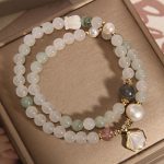 Buddha Stones Double Layer Jade Shell Luck Bracelet Bracelet BS 4