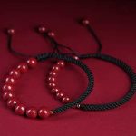 Buddha Stones Natural Cinnabar King Kong Knot Blessing String Bracelet Bracelet BS 20