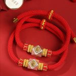 Buddha Stones 999 Sterling Silver Chinese Zodiac Natal Buddha Red Rope Luck Strength Handcrafted Kids Bracelet Bracelet BS 8