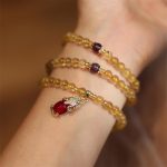 Buddha Stones Citrine Amethyst PiXiu Prosperity Happiness Protection Bracelet Bracelet BS 1