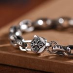 Buddha Stones 925 Sterling Silver Six True Words Wisdom Calm Bracelet Bracelet BS 2