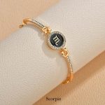 12 Constellations of the Zodiac Rhinestone Chain Adjustable Bracelet (Extra 30% Off | USE CODE: FS30) Bracelet BS Scorpio