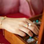 White Jade Auspicious Cloud Blessing Luck Ring Rings BS 4