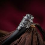 Buddha Stones 925 Sterling Silver Black Obsidian Wolf Tooth Pattern Strength Necklace Pendant Necklaces & Pendants BS 6