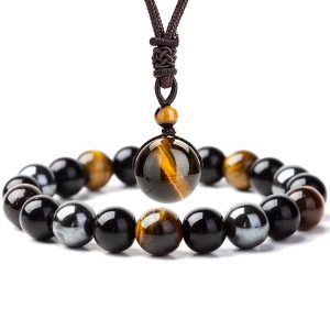Buddha Stones Tibetan Tiger's Eye Bracelet Necklace Set Necklace, Bracelet BS 1