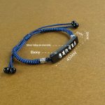 Buddha Stones Buddhism Six True Words Wood Ebony Wood Silver Inlaid Protection Bracelet Bracelet BS 9