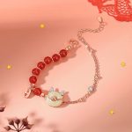 Buddha Stones 925 Sterling Silver Year of the Dragon Natural Red Agate Hetian Jade Peace Buckle Luck Success Bracelet (Extra 30% Off | USE CODE: FS30) Bracelet BS 1