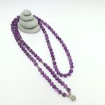 Buddha Stones Natural Amethyst Purification Mala Bracelet Bracelet BS 10
