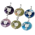 Buddha Stones Various Crystal Amethyst Green Aventurine Flower Healing Necklace Pendant Necklaces & Pendants BS 1