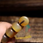 Buddha Stones Handmade Tibetan Sheep Horn Om Mani Padme Hum Auspiciousness Bracelet Bracelet BS 8
