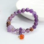 Buddha Stones Natural Amethyst Purple Phantom Gemstone Spiritual Awareness Bracelet Bracelet BS 3