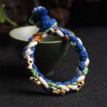 Buddha Stones Tibetan Zakiram Goddess of Wealth Bead Engraved Handmade Luck Bracelet Bracelet BS 12