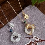 Buddha Stones Year Of The Dragon 925 Sterling Silver Hetian White Jade Peace Buckle Auspicious Clouds Success Necklace Pendant Necklaces & Pendants BS 9
