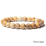 Natural Agate Stone Crystal Balance Beaded Bracelet Bracelet BS Picture Jasper