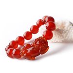 Buddha Stones Red Agate Lucky Pixiu Wealth Luck Bracelet Bracelet BS 4