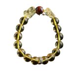 Buddha Stones Natural Citrine Double PiXiu Tiger Eye Prosperity Protection Bracelet Bracelet BS 14