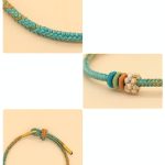 Buddha Stones Handmade Eight Thread Peace Knot Peach Blossom Knot Luck Rope Braided Bracelet Bracelet BS 13