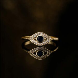 Buddha Stones Evil Eye Protection Blessing Copper Ring Rings BS Copper