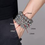 Buddha Stones Tibetan Om Mani Padme Hum Carved Alloy Beads Amulet Bracelet Bracelet BS 3