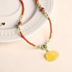 Buddha Stones 925 Sterling Silver Natural Red Agate Amber Peony Confidence Charm Necklace Pendant Necklaces & Pendants BS 1