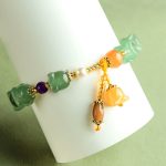 Buddha Stones Green Aventurine Magnolia Flower Luck Bracelet Bracelet BS 5