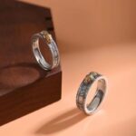 Buddha Stones PiXiu Om Mani Padme Hum Heart Sutra Luck Wealth Couple Ring Ring BS 2