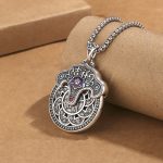 Buddha Stones Peony Flower Copper Coins Wealth Necklace Pendant Necklaces & Pendants BS 2