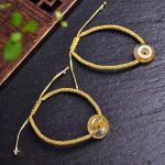 Buddha Stones Round Citrine Peace Buckle Happiness Braided Bracelet Bracelet BS 1