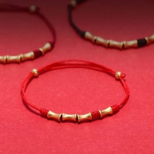 Buddha Stones 925 Sterling Silver Bamboo Design Protection Luck Braided Bracelet Bracelet BS main