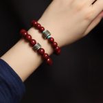 Buddha Stones 925 Sterling Silver Chinese Zodiac Natal Buddha Cinnabar Om Mani Padme Hum Calm Bracelet Bracelet BS 9