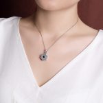 Buddha Stones 990 Sterling Silver Tibetan Om Mani Padme Hum Lotus Love Projection Necklace Pendant Necklaces & Pendants BS 7