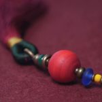 Buddha Stones 108 Mala Beads Bodhi Seed Dzi Bead Peace Tassel Bracelet Mala Bracelet BS 10