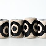 Buddha Stones Ebony Wood Dzi Bead Copper Protection Couple Bracelet Bracelet BS 7