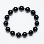 Buddha Stones 2Pcs Black Onyx Bead Support Protection String Bracelet Bracelet BS 3