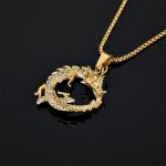 Buddha Stones Chinese Zodiac Dragon Pattern Success Necklace Pendant Necklaces & Pendants BS 3