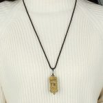 Buddha Stones Tibet Green Sandalwood Rosewood Om Mani Padme Hum Lotus Positive Soothing Necklace Pendant Necklaces & Pendants BS 4