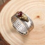 Buddha Stones Red Agate PiXiu Wealth Ring Rings BS 2