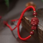 Buddha Stones Chinese Zodiac Natal Buddha Cinnabar Amulet Blessing String Bracelet Bracelet BS main