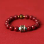 Buddha Stones 925 Sterling Silver Chinese Zodiac Natal Buddha Cinnabar Om Mani Padme Hum Calm Bracelet Bracelet BS 2