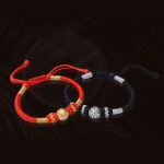 Buddha Stones 999 Sterling Silver Round Copper Coin Protection Luck Beaded String Bracelet Bracelet BS 5