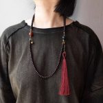 Buddha Stones 108 Mala Beads Natural Tibet Purple Bodhi Seed Auspiciousness Bracelet Mala Bracelet BS 11